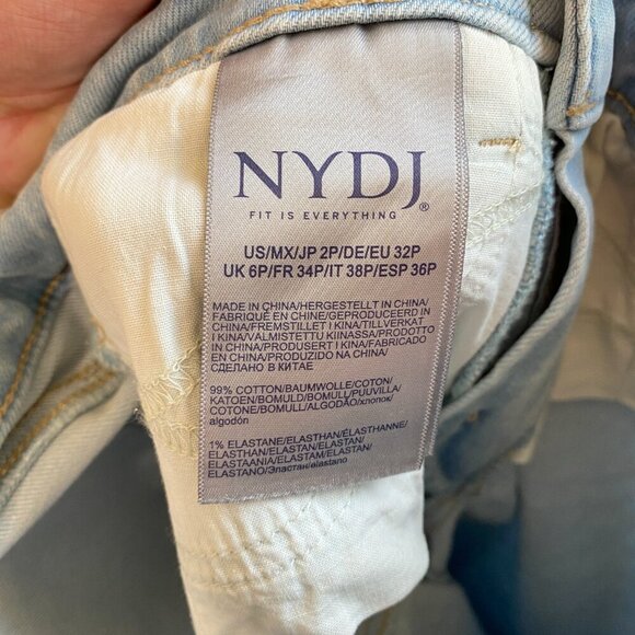 NYDJ Marilyn Straight Ankle Jeans in Brightside Size 2P NWT - Picture 7 of 7